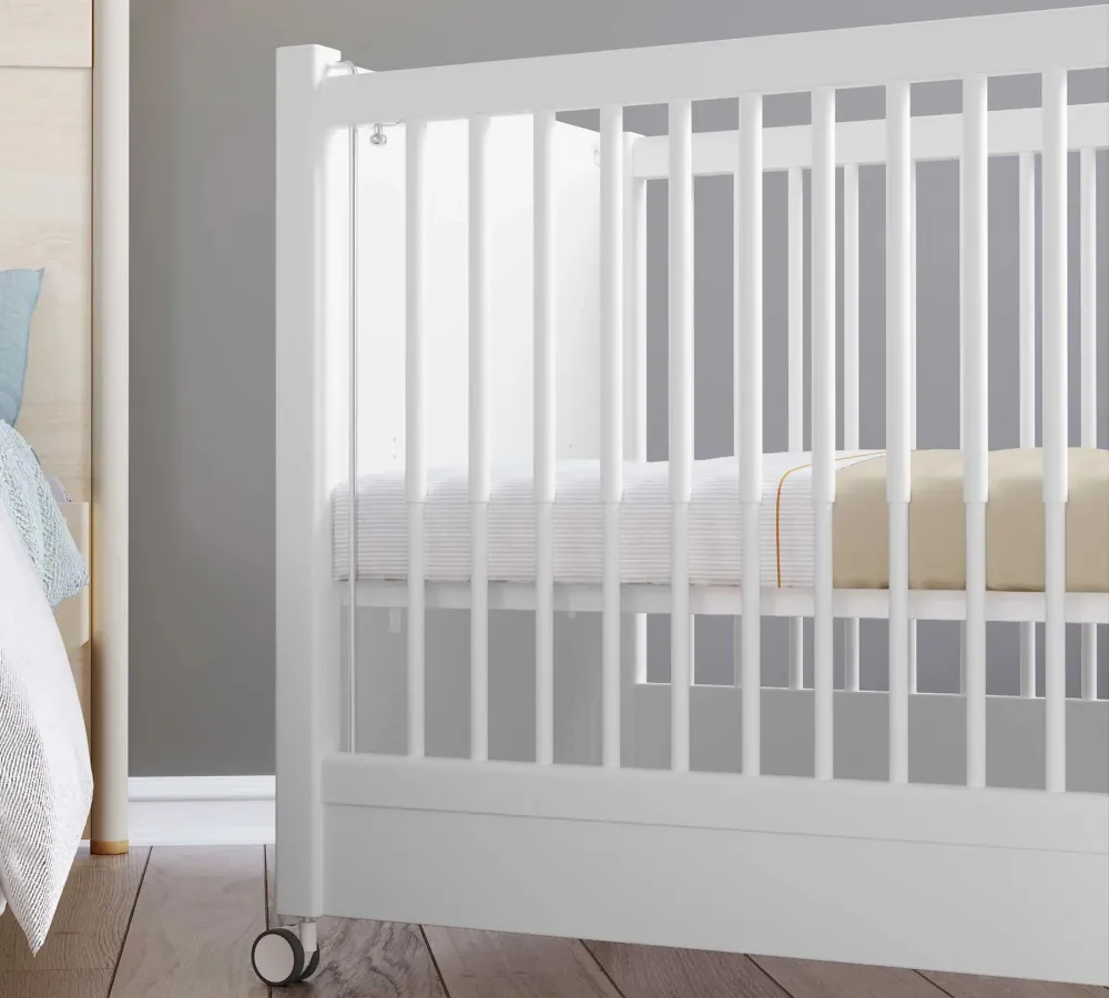 WHEEL BABY BETT WHITE (60x120 cm)