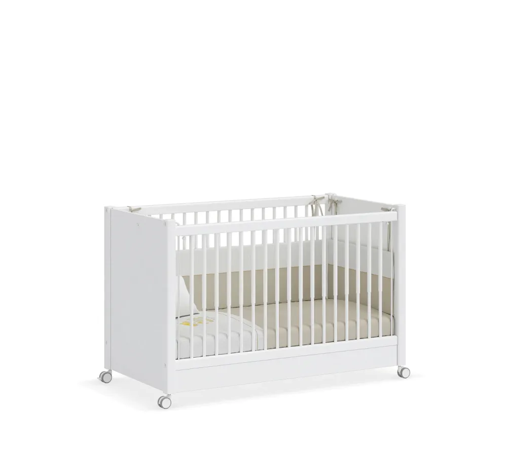 WHEEL BABY BETT WHITE (60x120 cm)