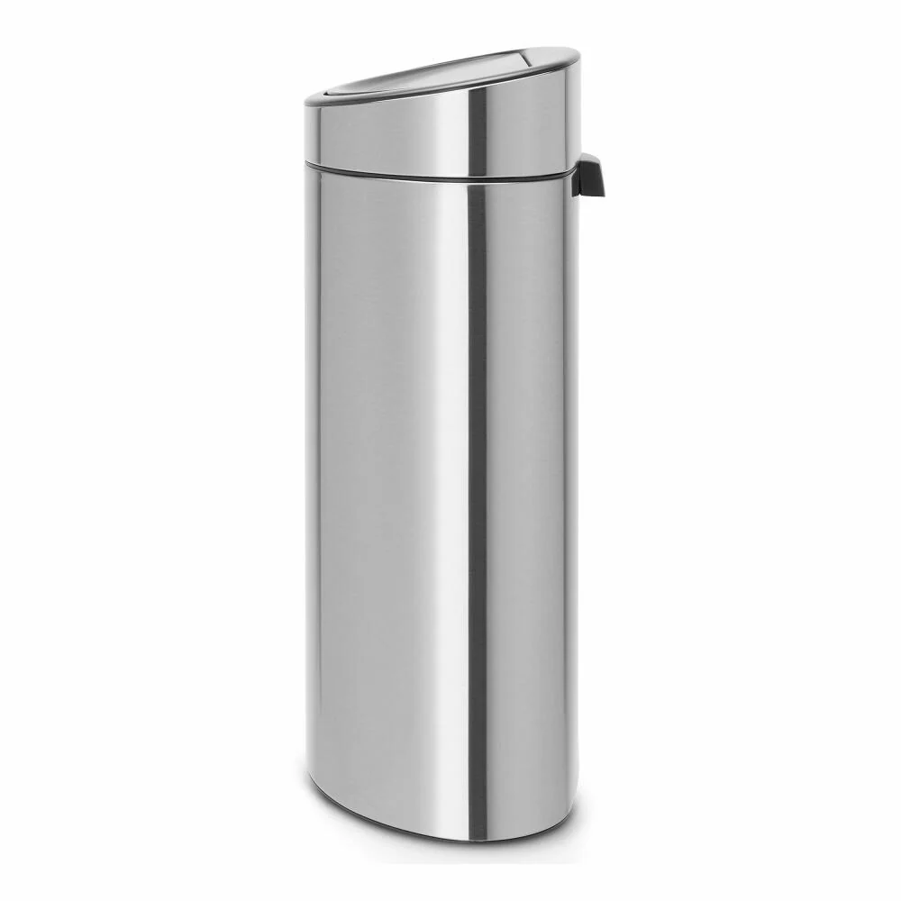Brabantia Abfallbehälter Touch Bin Recycle, Abfalleimer, Mülleimer, Müllbehälter, Stahl, Matt Steel, 10 / 23 L, 100680
