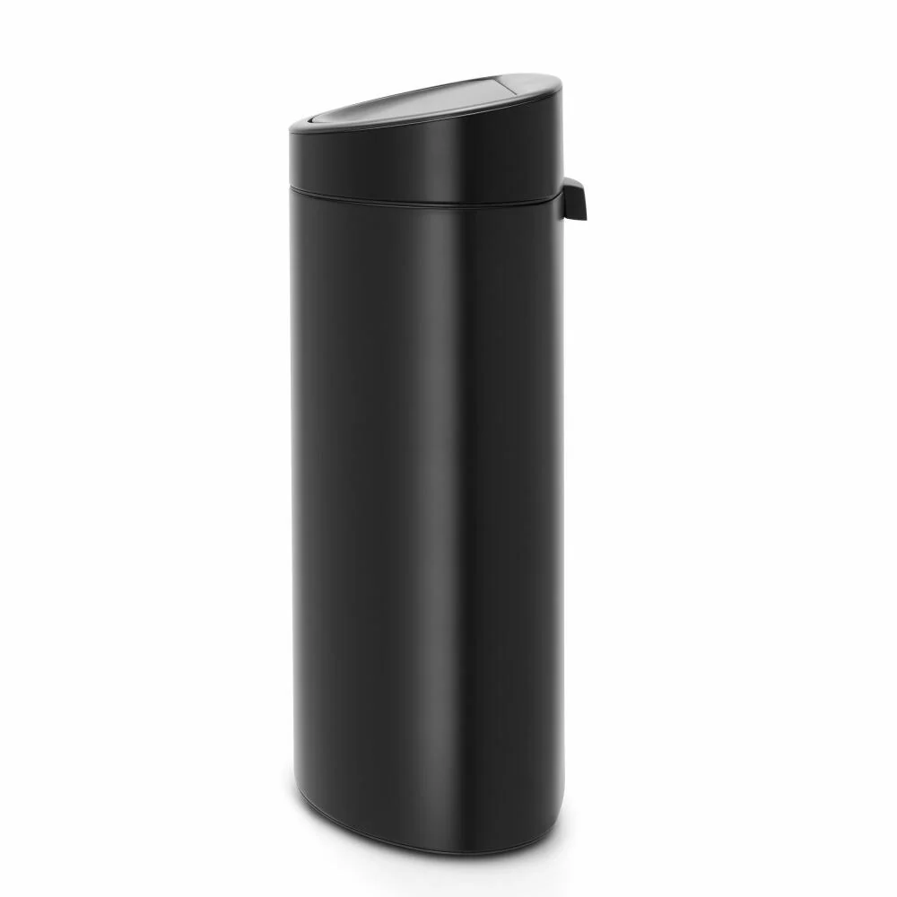 Brabantia Mülleimer Touch Bin New, Abfalleimer, Müllbehälter, Stahl, Matt Black, 40 L, 114946