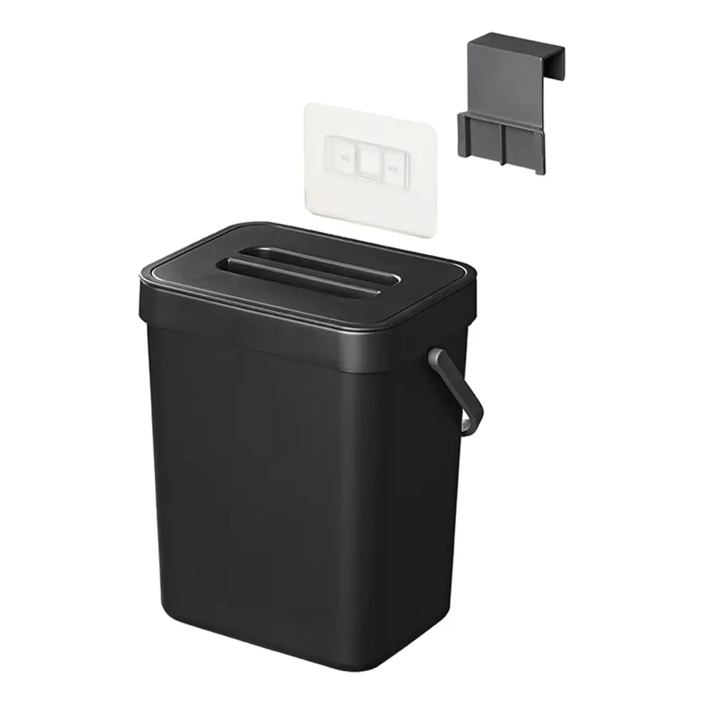Mülleimer 5L Abfalleimer mit Deckel schwarz Camping Eimer für Wohnwagen Wohnmobil