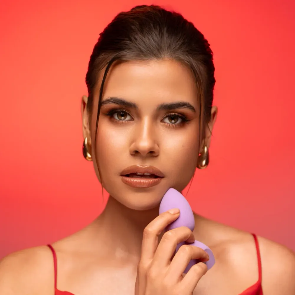 Schminkschwamm Blender Sponge lila Schminkschwamm von IBRA Makeup