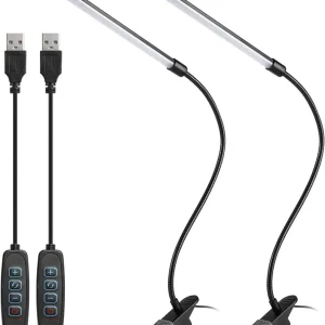 Schreibtischlampe 360° Flexibler Schwanenhals Klemmlampe 3 Farbtemperatur