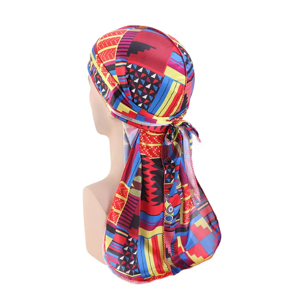 Durag / Du-rag / Bandana - Unisex - Kente print Rot