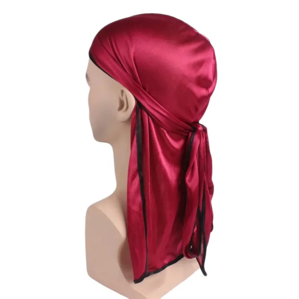 Durag / Du-rag / Bandana - Unisex - Rotem mit schwarz Rand