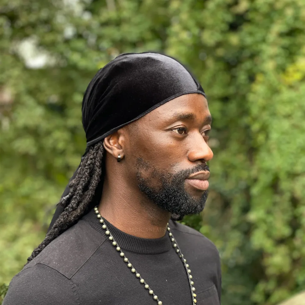 Samt Durag / Velvet Du-rag / Bandana - Unisex - Schwarz