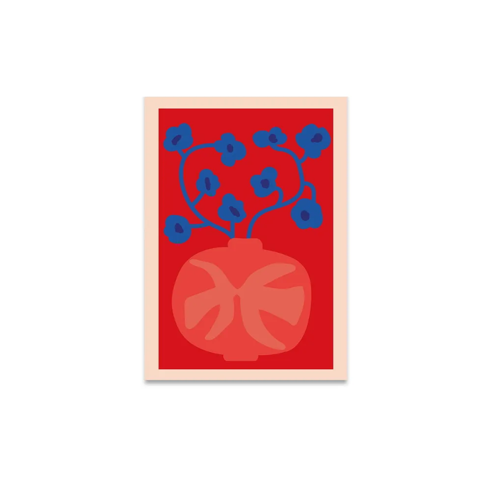 Paper Collective - Red Vase Poster