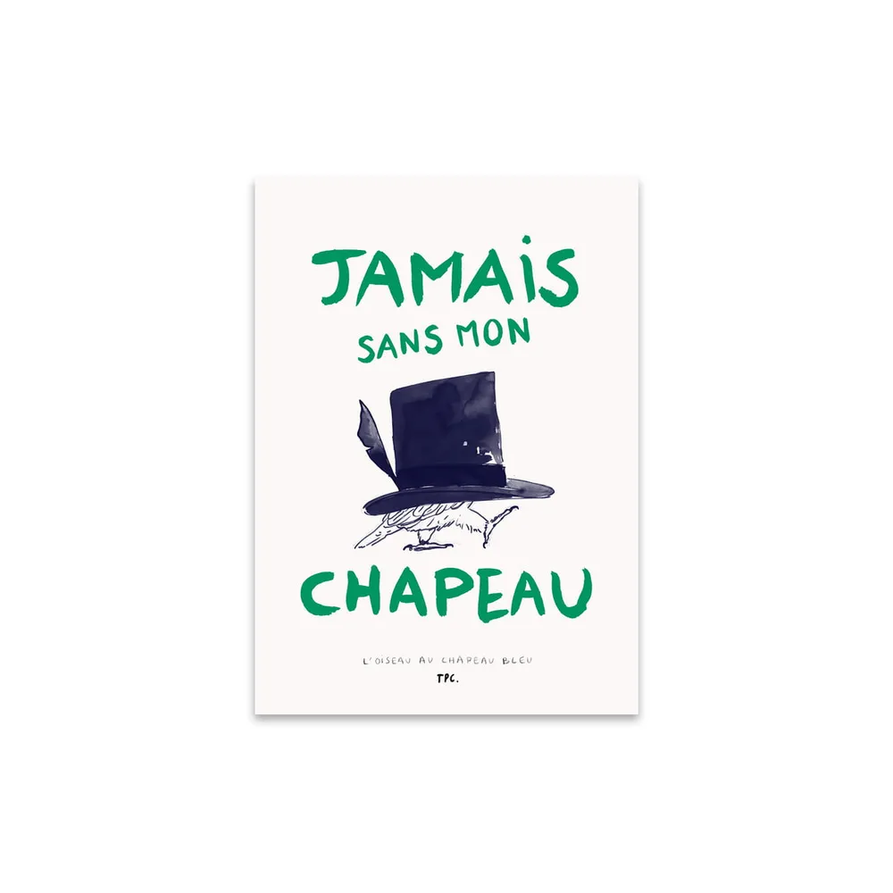 Poster Club - L'Oiseau au Chapeau Bleu von Another Art Project