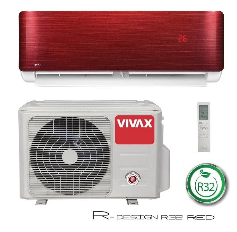 VIVAX R Design ROT / RED 12000 BTU 3,8 KW Klimagerät Split Klimaanlage +++