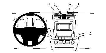 ProClip Fahrzeughalter 854806 - Mittelbefestigung - Dodge Journey 11-23