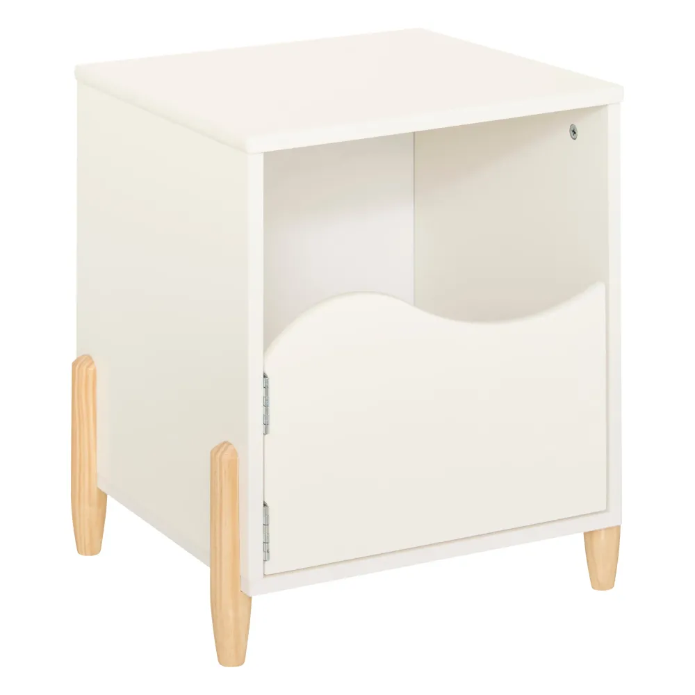 Atmospaa Fanza -Nachttisch 2 Fächer - L40xd30xh55cm - Beige