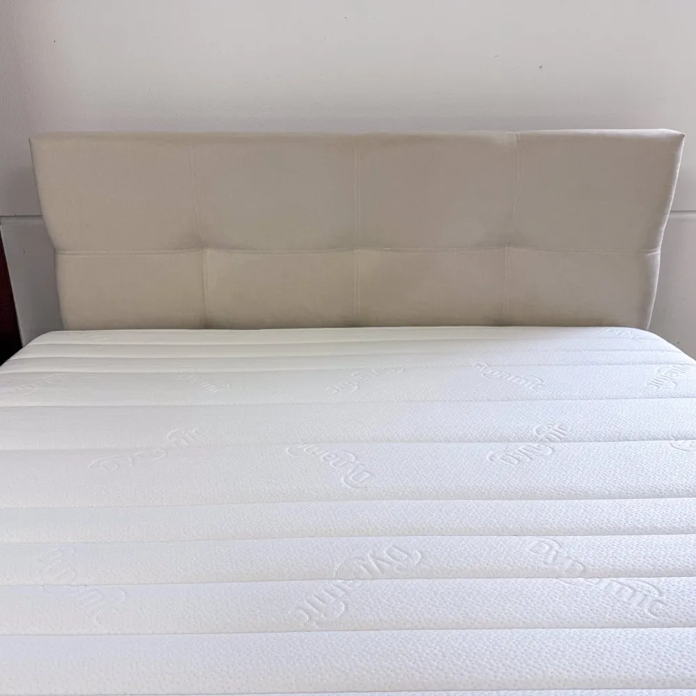 Boxspringbett 140x200 Stoff Beige 5 Teilig