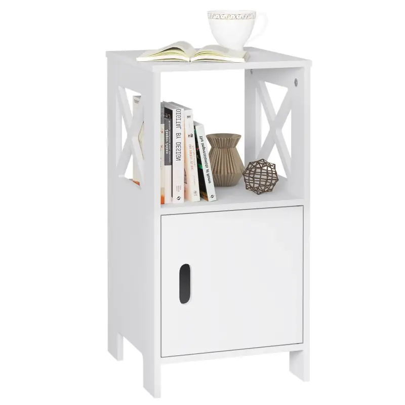 BukkitBow – Kompakter Nachttisch – Hochwertiges MDF – Geräumiger Stauraum – 30 x 60 x 30 cm