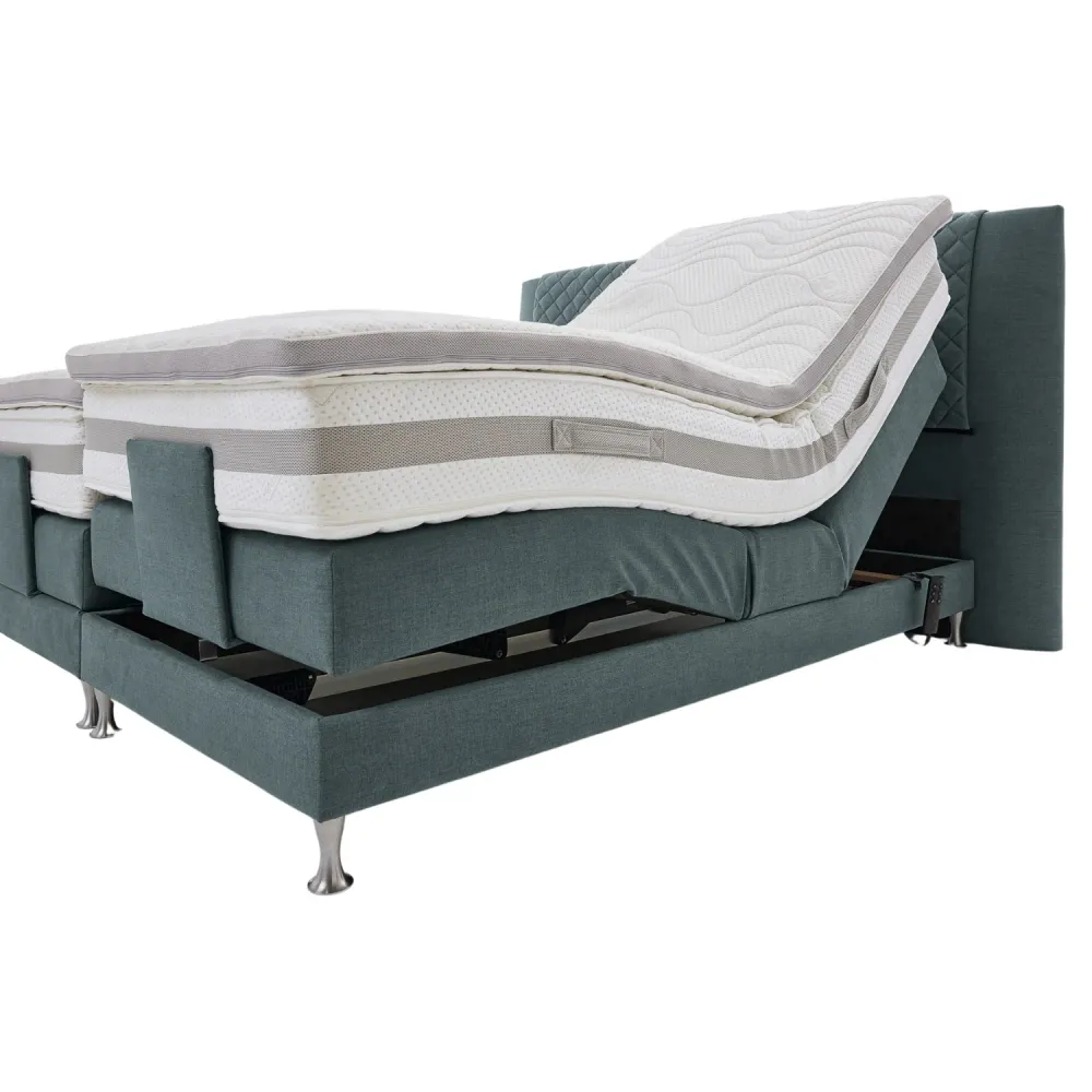 Musterring Boxspringbett Felina Motor 180 x 200 cm, mit Stoffbezug + Motorisierung, E058 Türkis