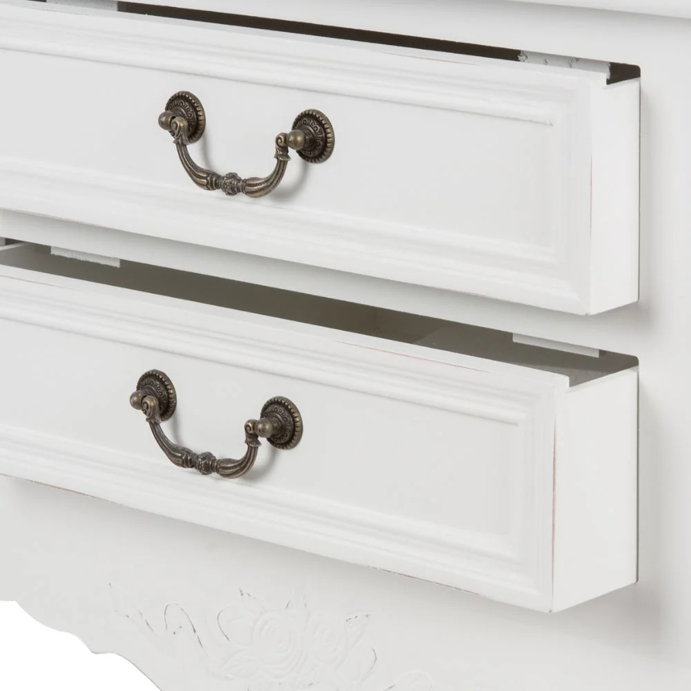 Romantischer Beistelltisch AMORE weiss B55cm Nachttisch