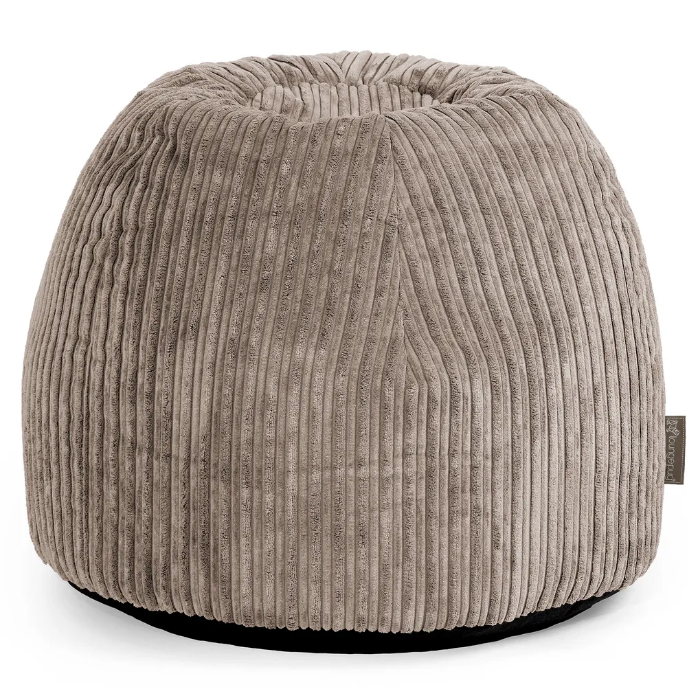 Schminktisch-Pouf-Hocker - Cord Beigegrau
