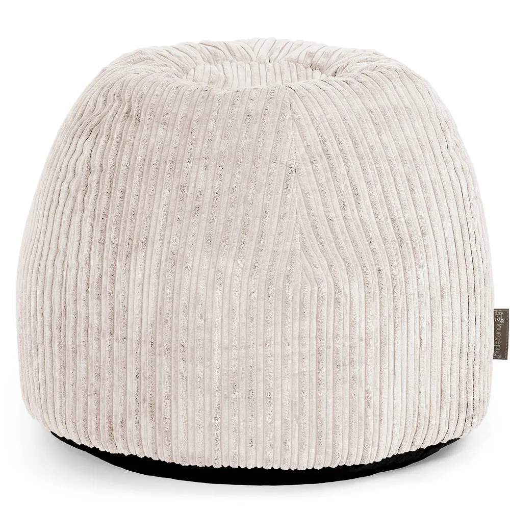 Schminktisch-Pouf-Hocker - Cord Elfenbein