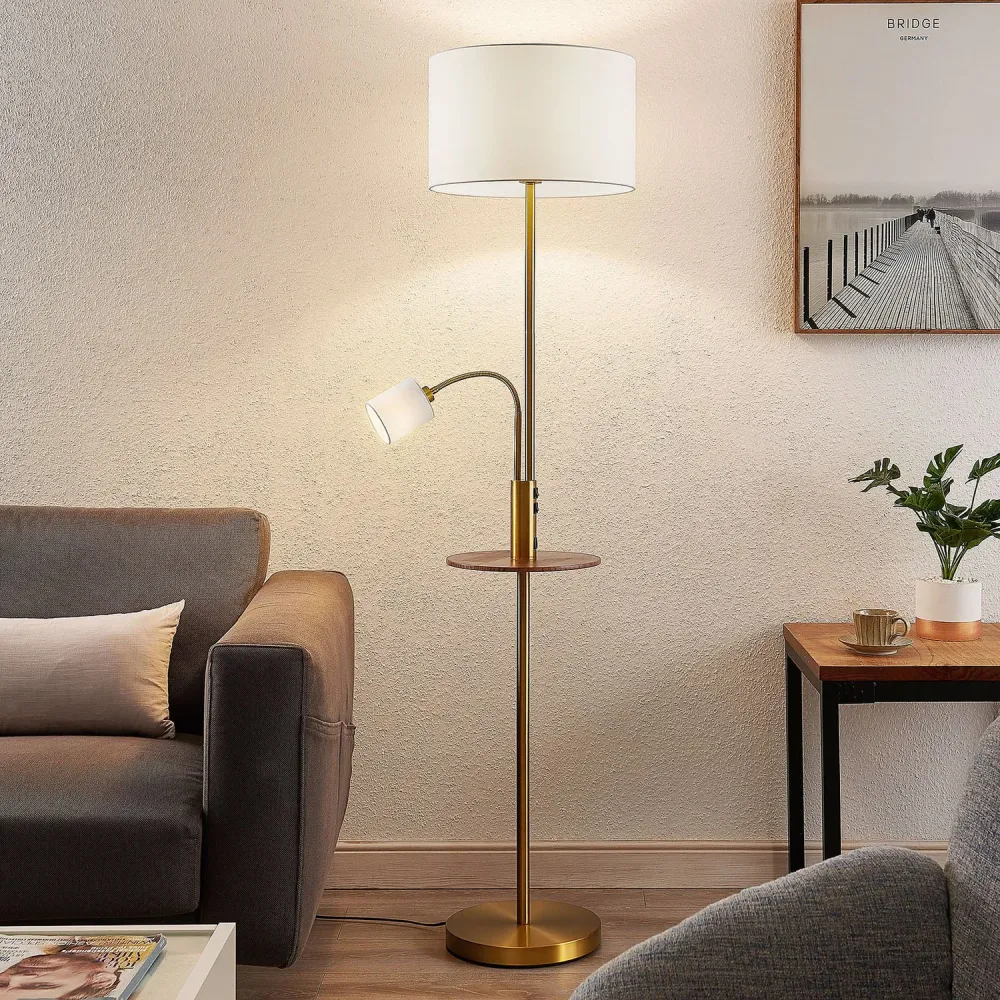 B-Ware Lindby Aovan Stehlampe Stehleuchte Standleuchte Lampe Leuchte Ablage Usb Bro808