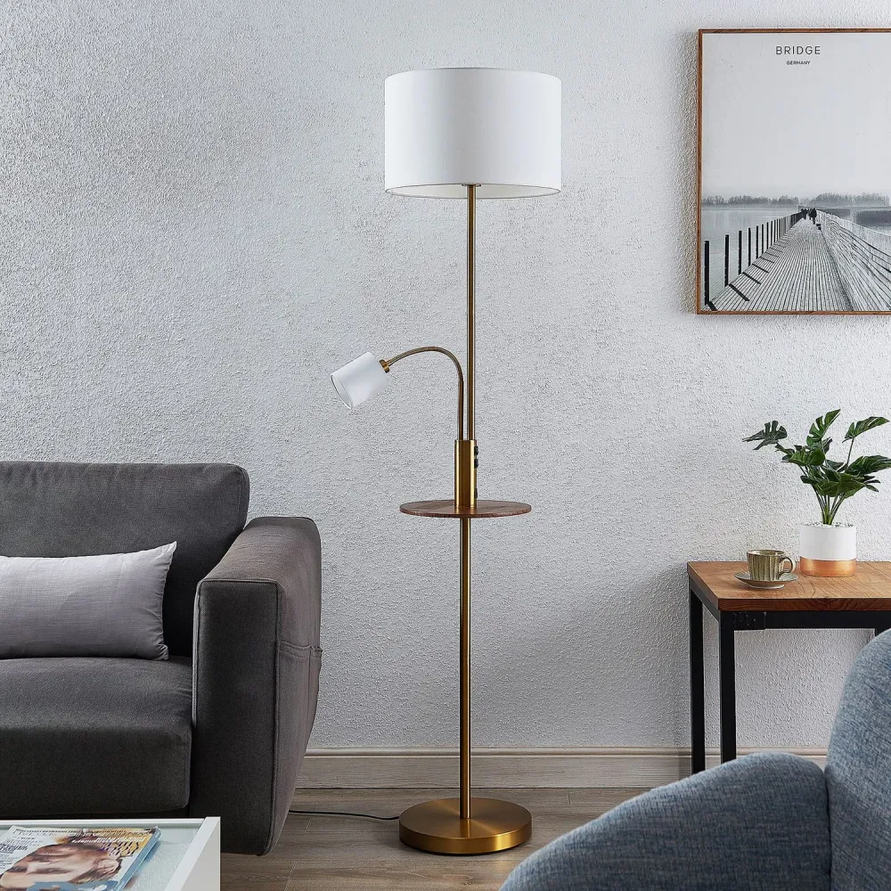 B-Ware Lindby Aovan Stehlampe Stehleuchte Standleuchte Lampe Leuchte Ablage Usb Bro808