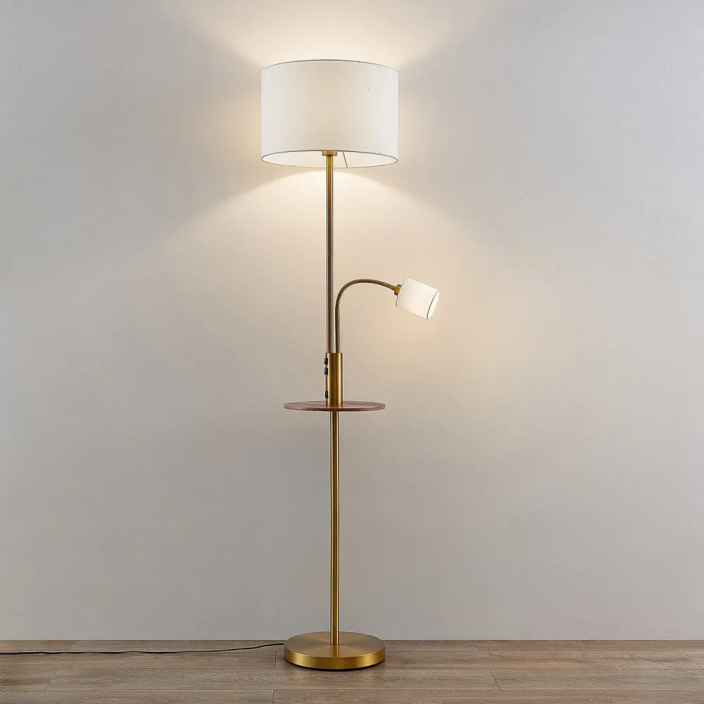 B-Ware Lindby Aovan Stehlampe Stehleuchte Standleuchte Lampe Leuchte Ablage Usb Bro808