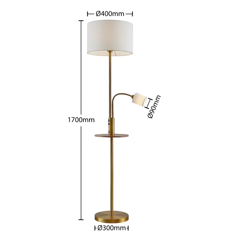 B-Ware Lindby Aovan Stehlampe Stehleuchte Standleuchte Lampe Leuchte Ablage Usb Bro808