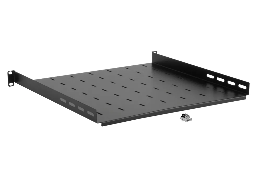 Feste Ablage für 19" RACK-Schrank 1U 450 mm Schwarz