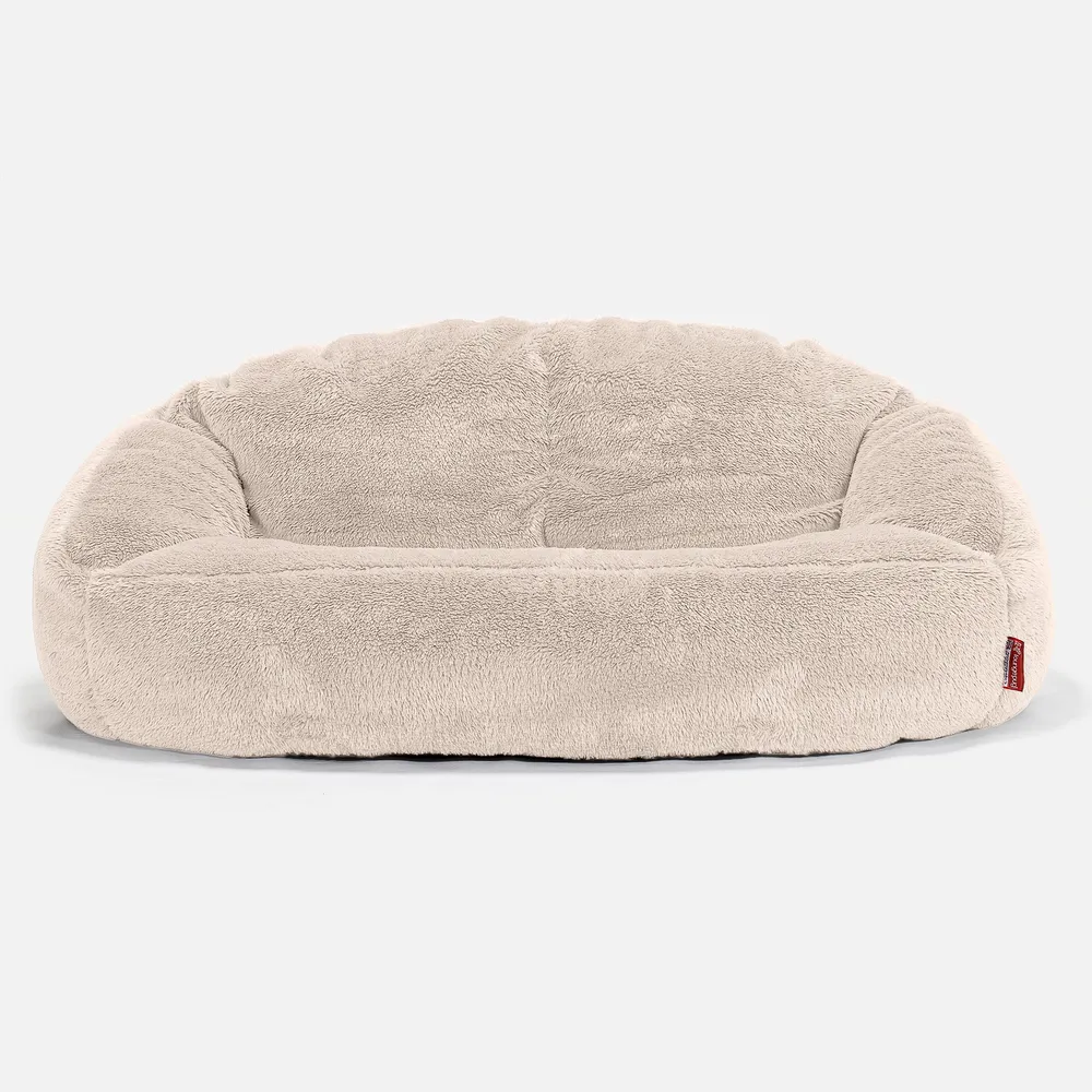 Bubble Sitzsack Sofa - Teddy Kunstfell Creme