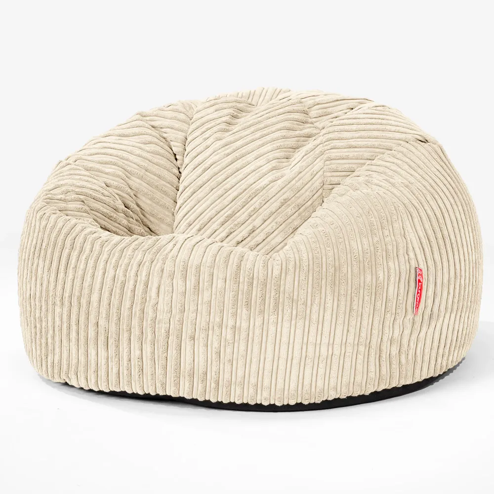 CloudSac 200 XXL Memory-Schaum Kinder Sitzsack 2-12 jahren - Cord Creme