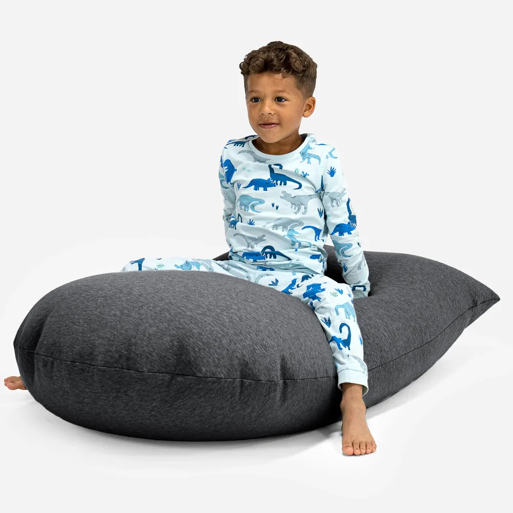 Großer Sitzsack für Kinder 2-6 Jahre - Elastische Baumwolle Schiefergrau