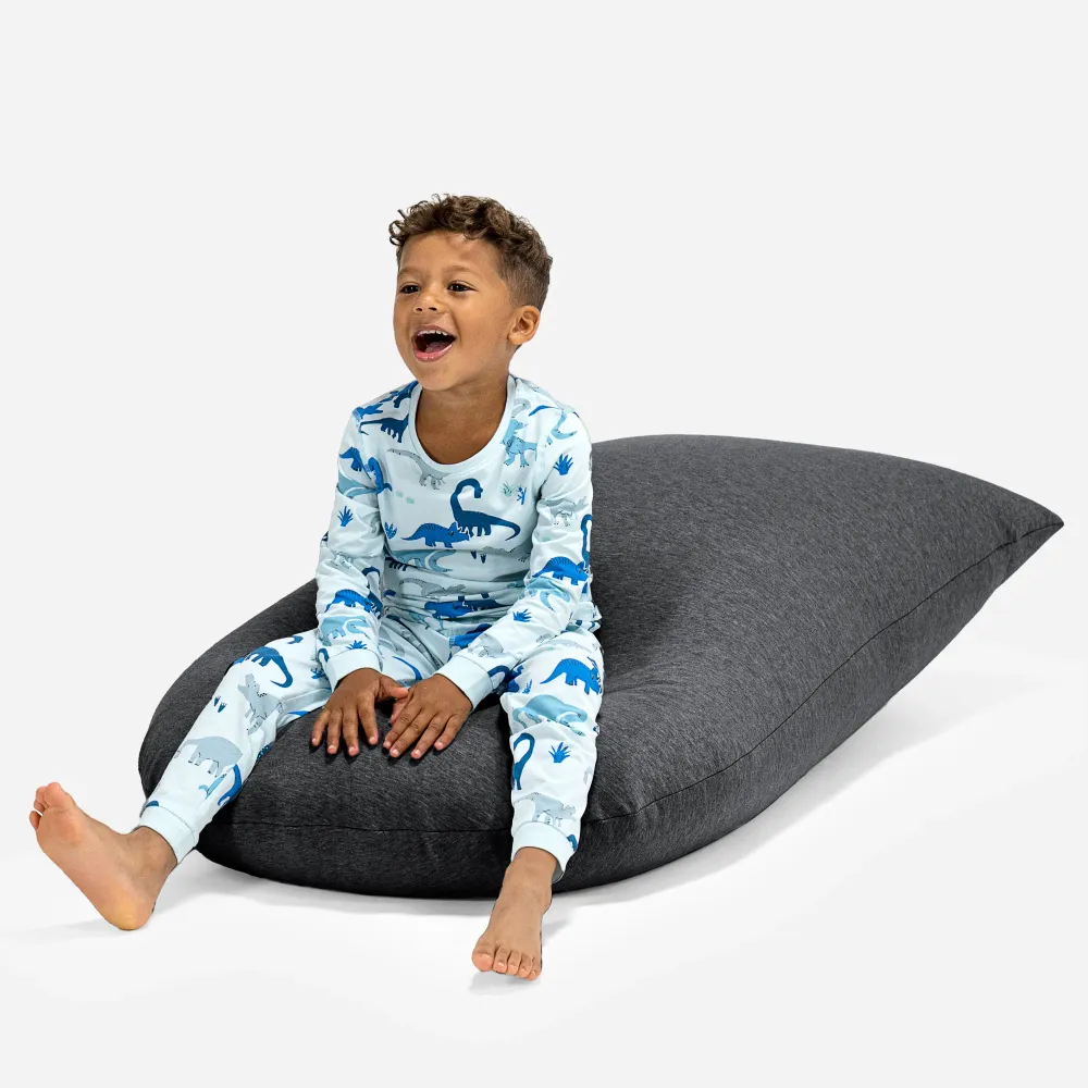Großer Sitzsack für Kinder 2-6 Jahre - Elastische Baumwolle Schiefergrau