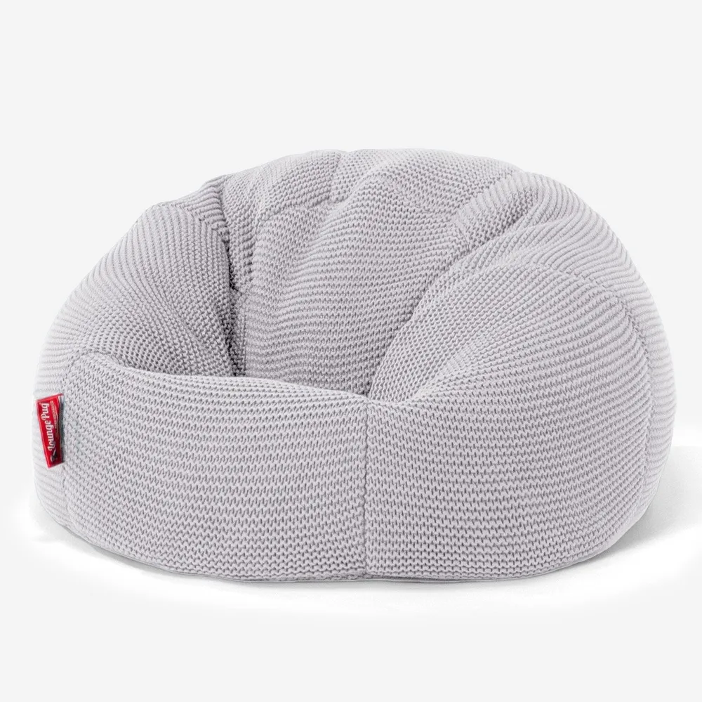 Klassicher Kindersessel Sitzsack 1-5 jahren - Ellos Grobgestrickt Hellgrau