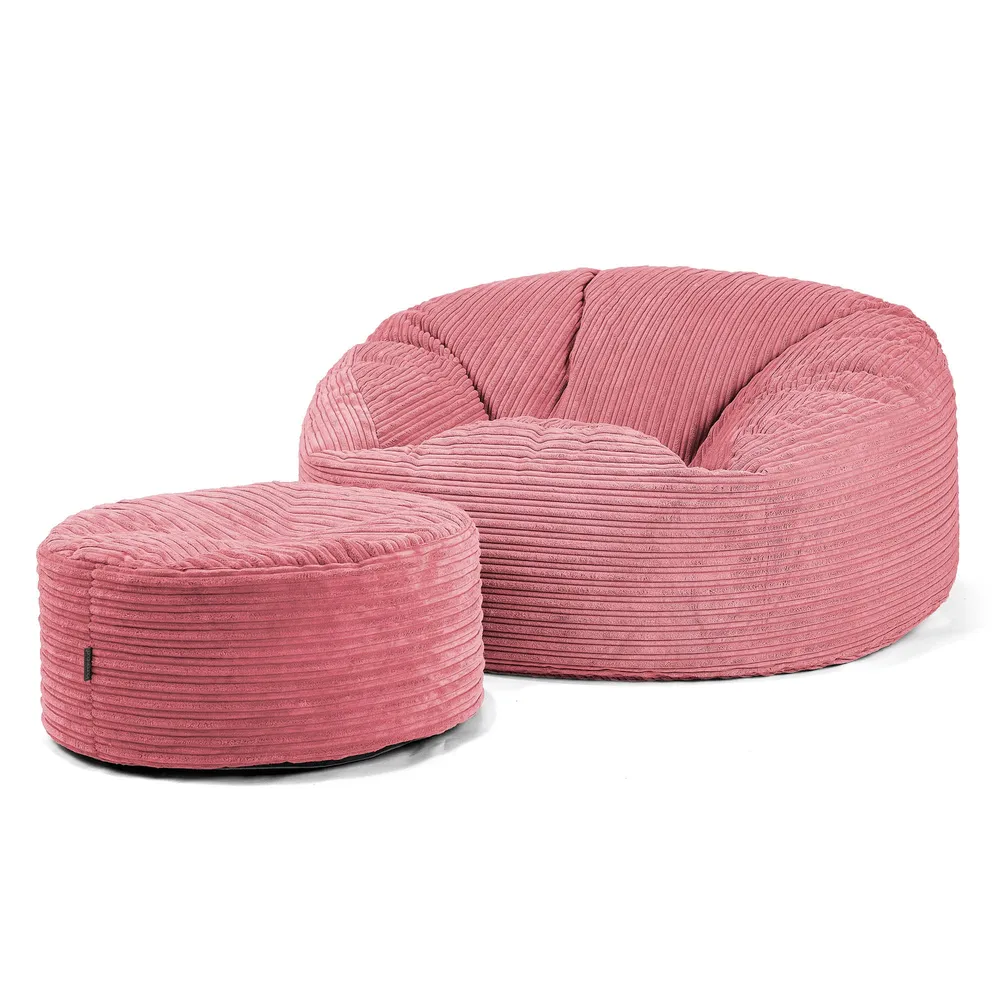 Mammoth Sofa Sitzsack XXL - Cord Koralle
