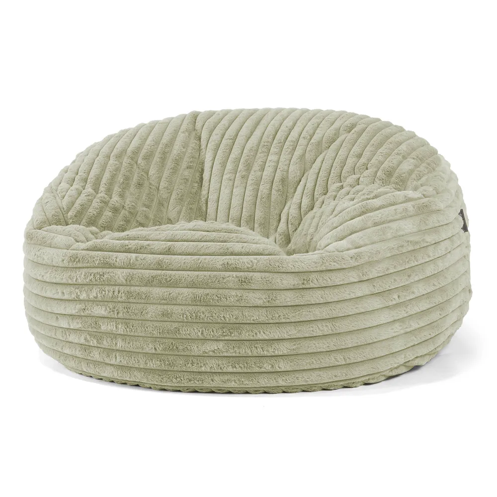 Mammoth Sofa Sitzsack XXL - Ultra Plüsch Cord Salbeigrün