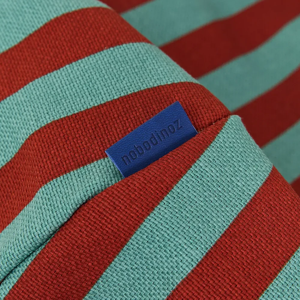 Nobodinoz Sitzsack 'Bliss' Red Teal Green Stripes