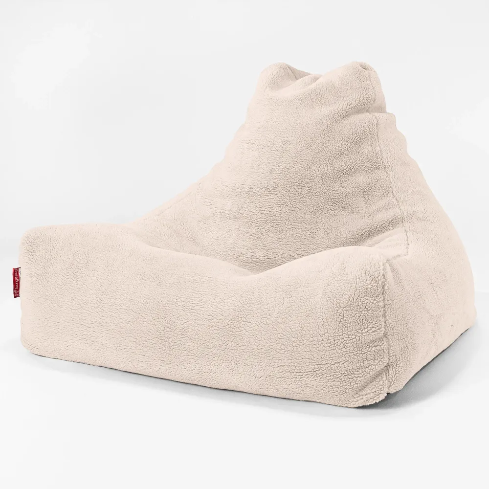 Sitzsack Lounge Sessel - Teddy Kunstfell Creme