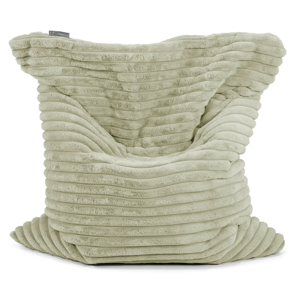 Sitzsack XXL - Ultra Plüsch Cord Salbeigrün