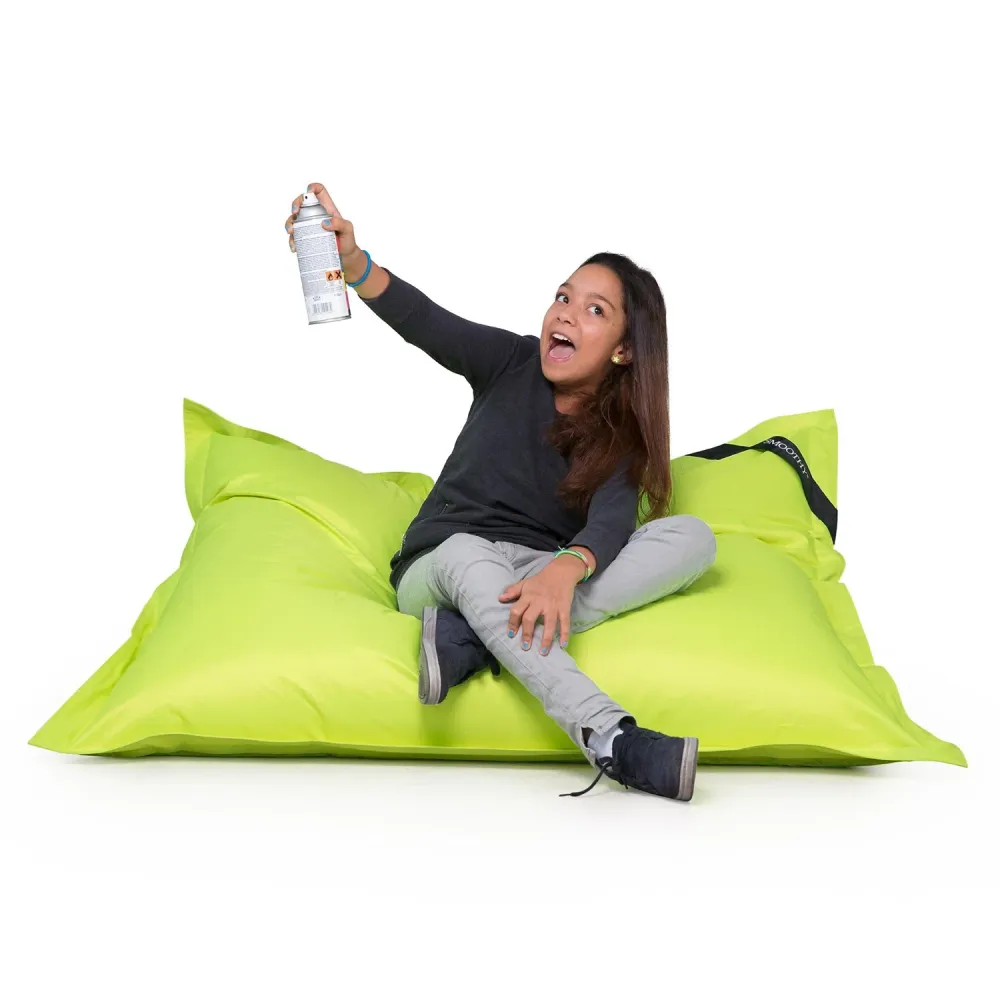 Smoothy Sitzsack - Kinder Sitzkissen - Neon Gelb-Grün