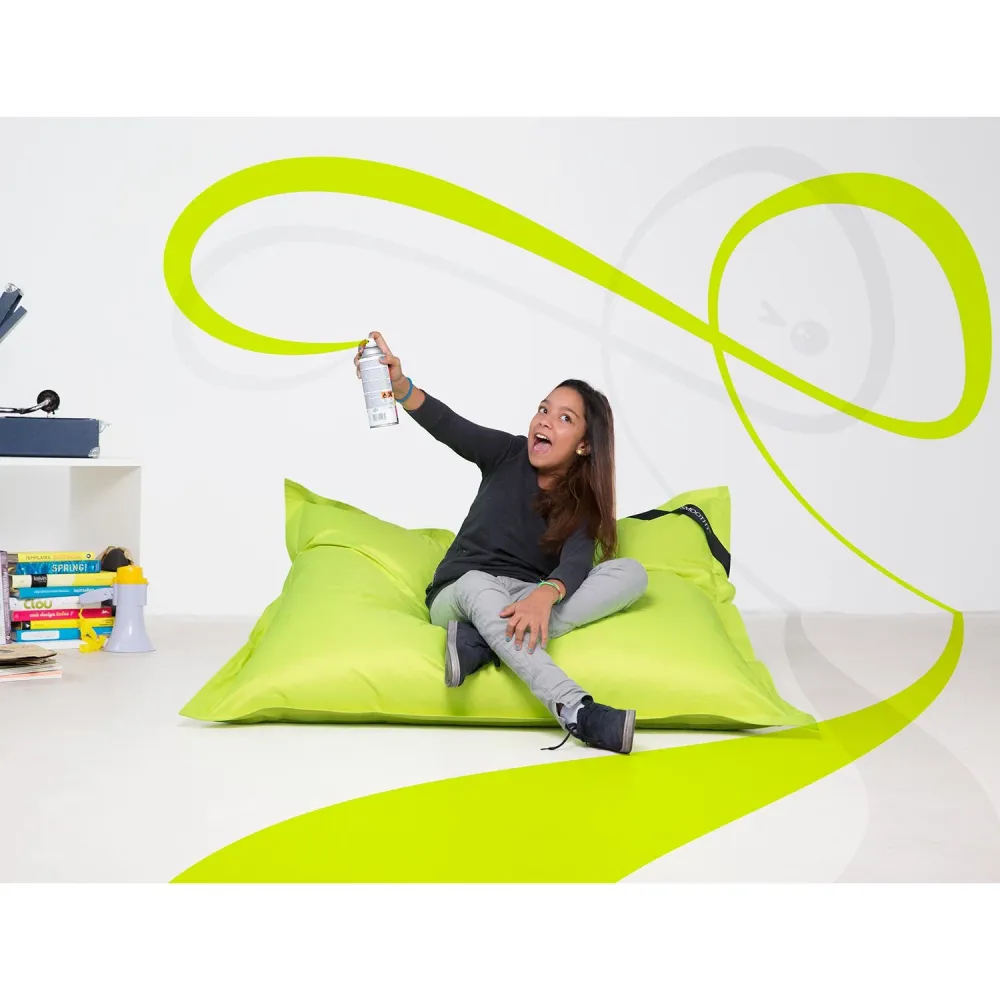 Smoothy Sitzsack - Kinder Sitzkissen - Neon Gelb-Grün
