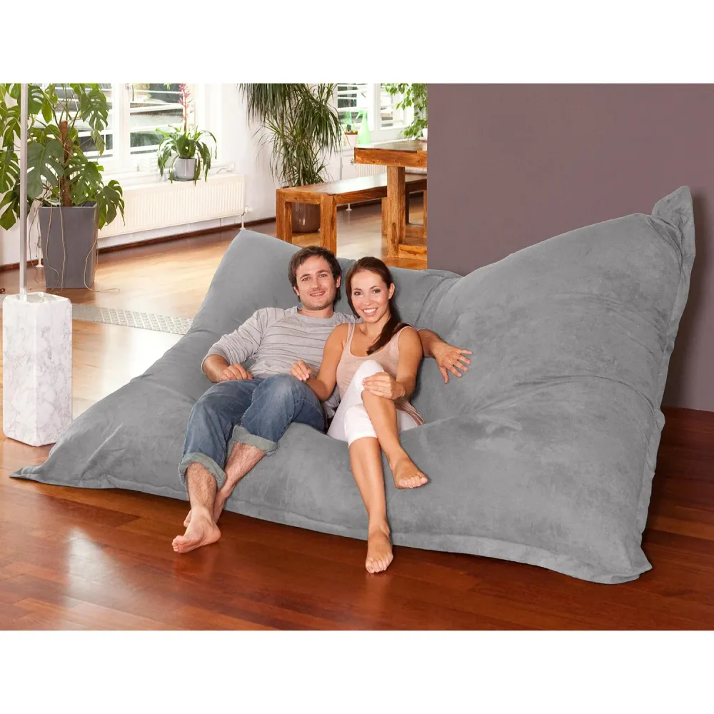 Smoothy Sitzsack - Riesen Sitzkissen XXXXL - Grau
