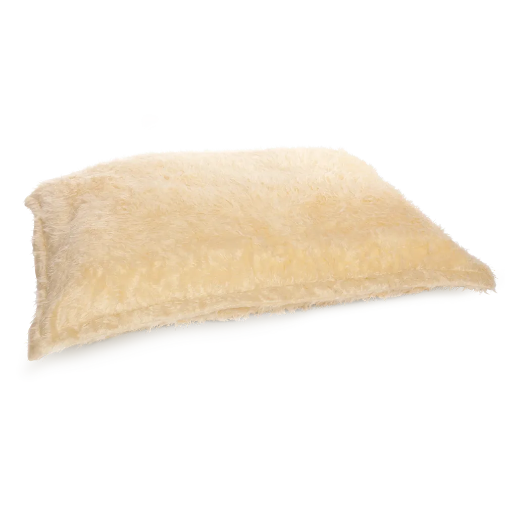 Smoothy Sitzsack - Sitzkissen Flokati XXL - Creme-Beige