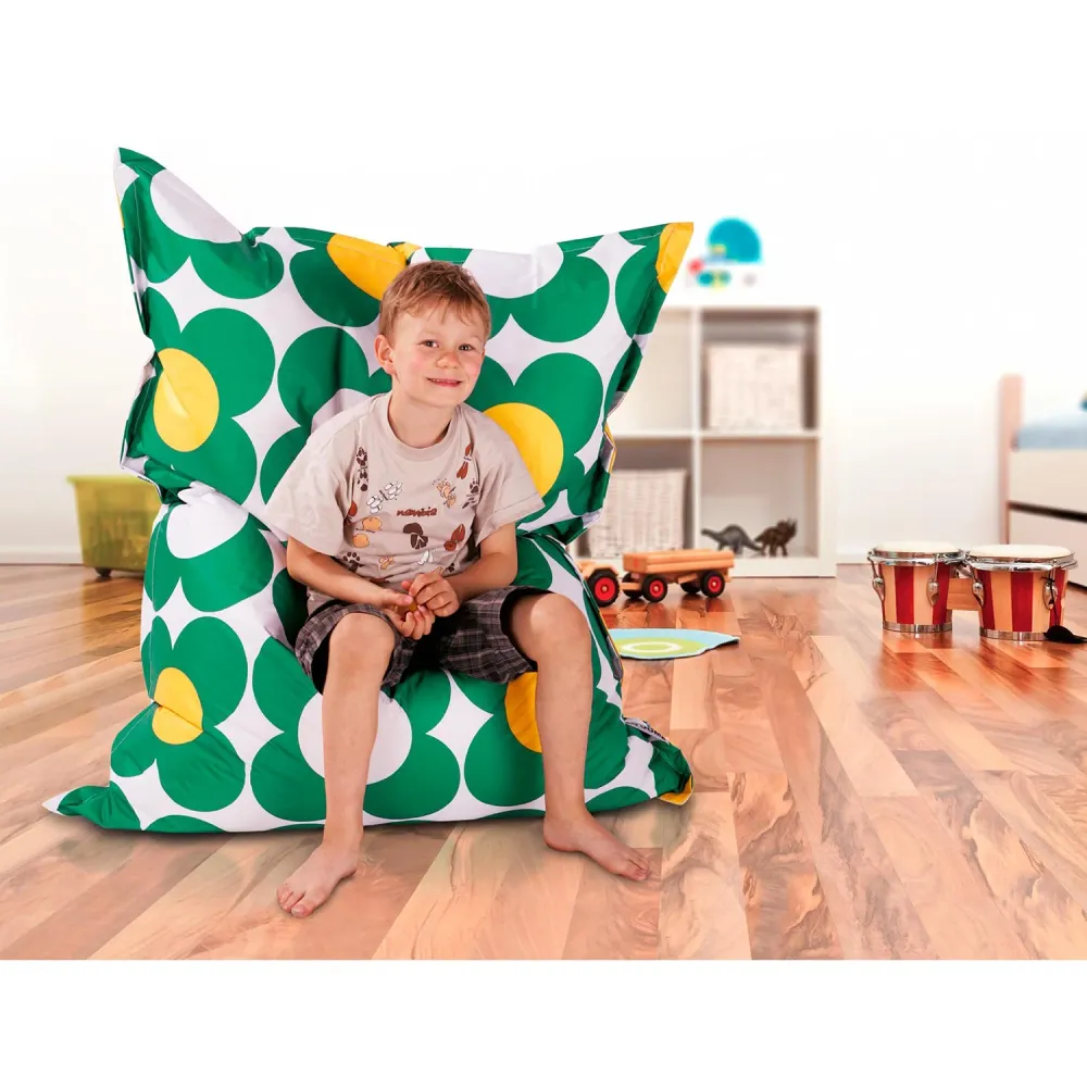 Smoothy Sitzsack - Sitzkissen Nightflower Jr. - Grün-Gelb
