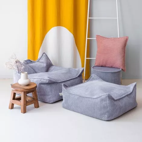 Wigiwama, Sitzsack Kord Beanbag, 'Blueberry Blue'