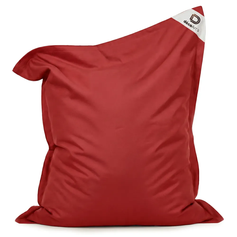 XXL-Riesen-Sitzsack 180x140 Chilirot - Wasserdicht & Abnehmbar (Schaumstoff)