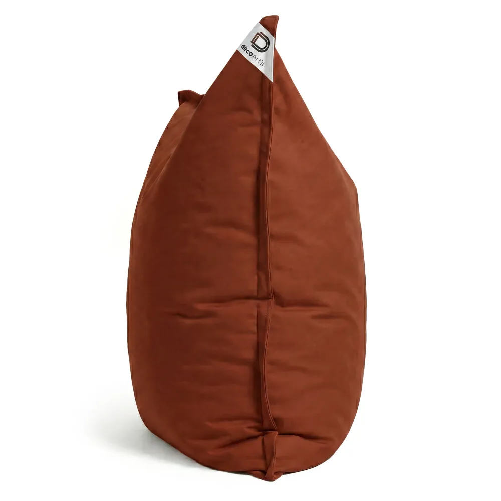 XXL-Riesen-Sitzsack 180x140 Terrakotta - Wasserdicht & Abnehmbar (Schaumstoff)