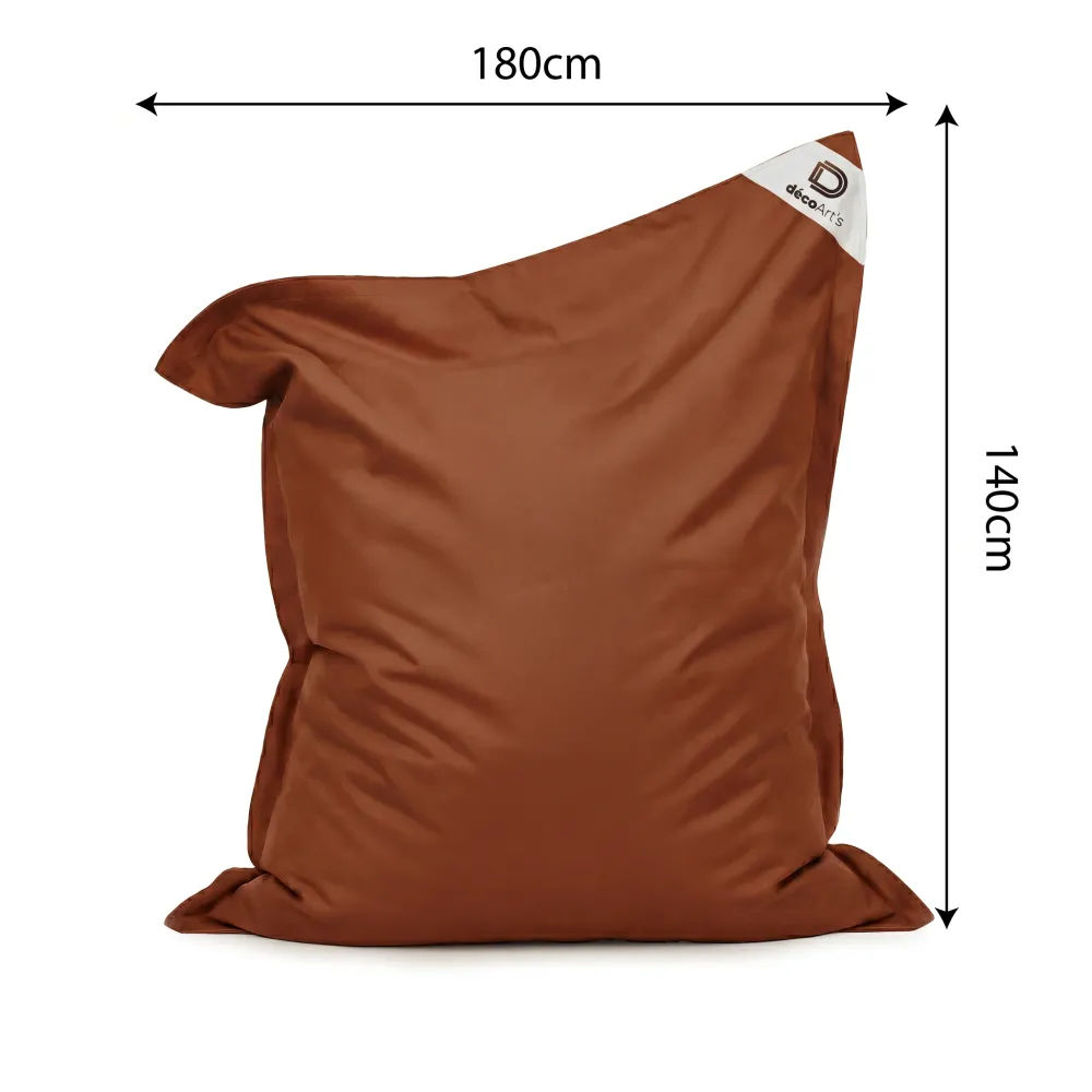 XXL-Riesen-Sitzsack 180x140 Terrakotta - Wasserdicht & Abnehmbar (Schaumstoff)