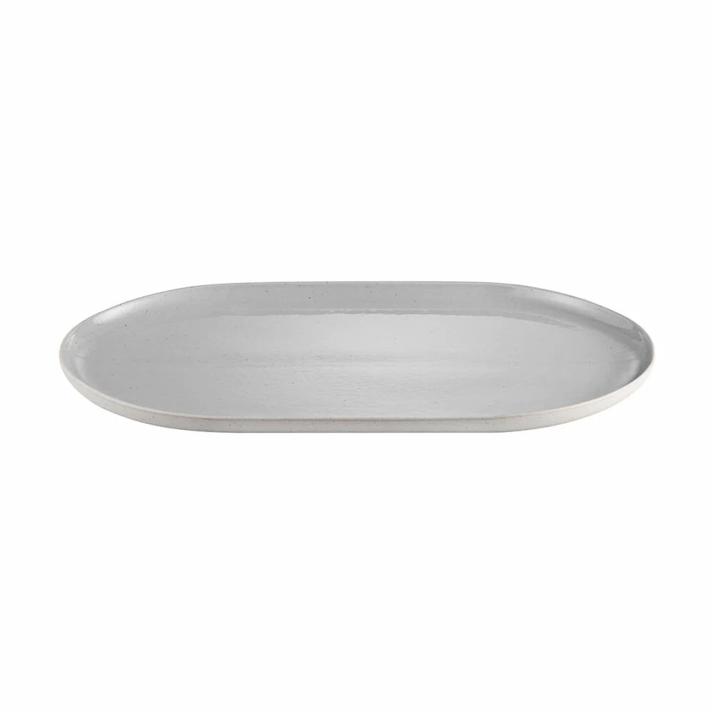 Blomus Servierplatte Sablo, Servierteller, Steingut, Cloud, 40 x 24 cm, 64382
