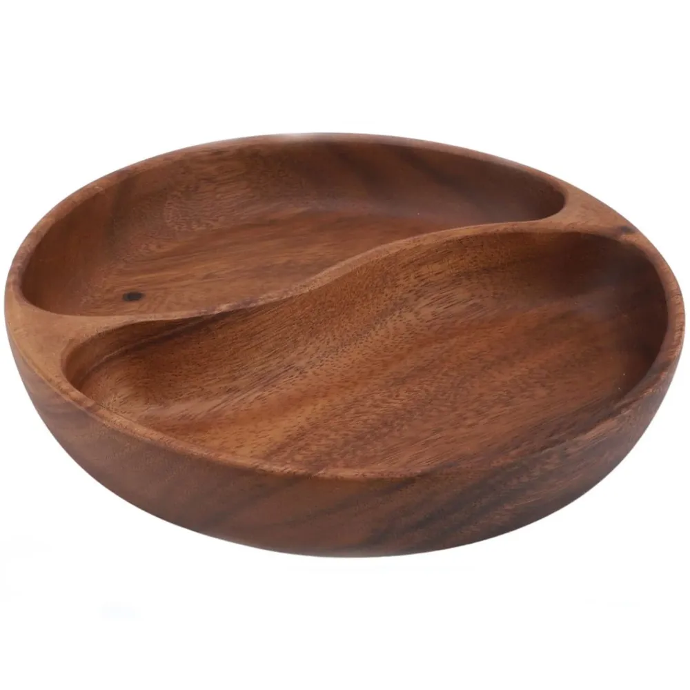 Rustikale Servierplatte aus Holz – Ø25 cm für Käse, Snacks & mehr