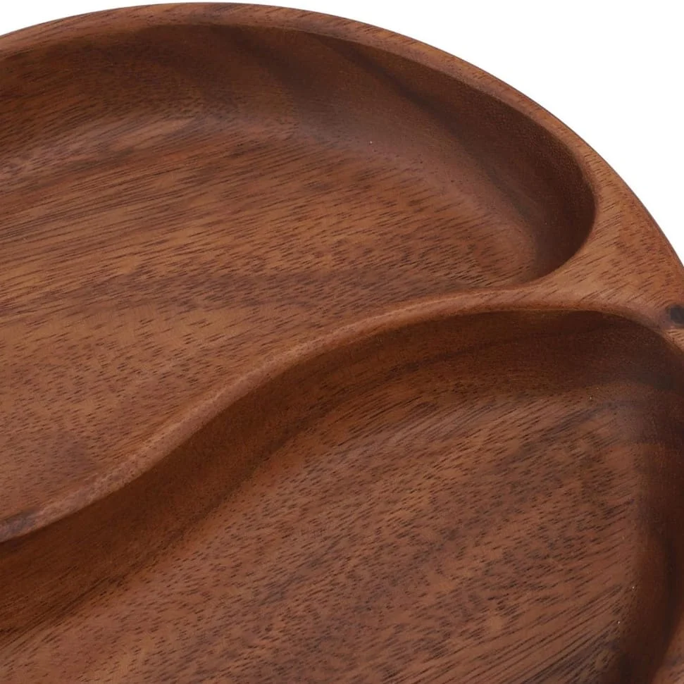 Rustikale Servierplatte aus Holz – Ø25 cm für Käse, Snacks & mehr