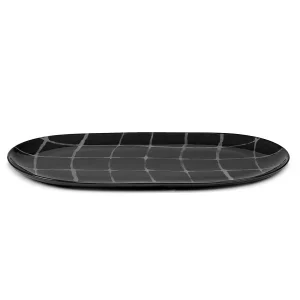 Serax ZUMA Servierplatte Pacific L46xB27xH2cm Dunkelgrau von Kelly Wearstler