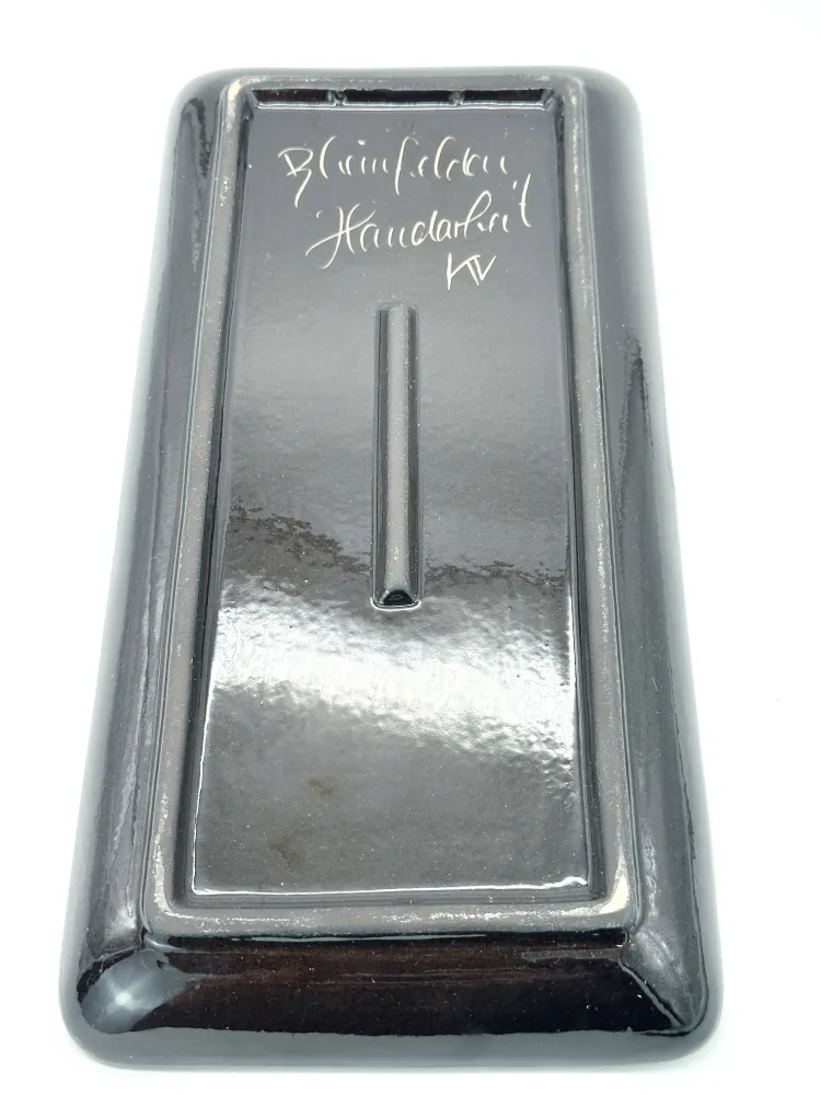 Vintage Servierplatte mit Mädchenmotiv Rheinfelder Handarbeit um 1950